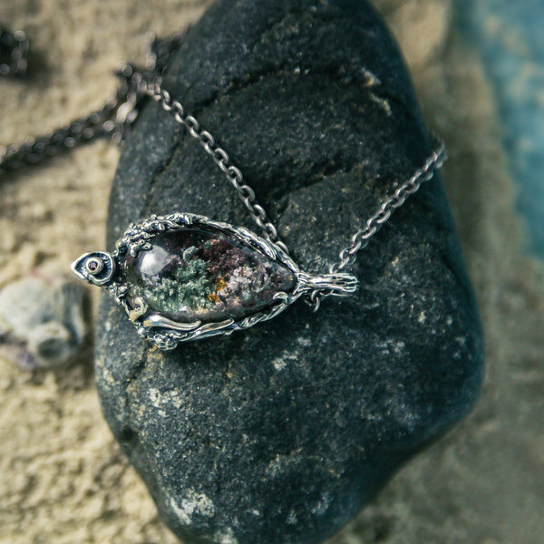 Chlorite Quartz Necklace “Seaworld” BlackTreeLab
