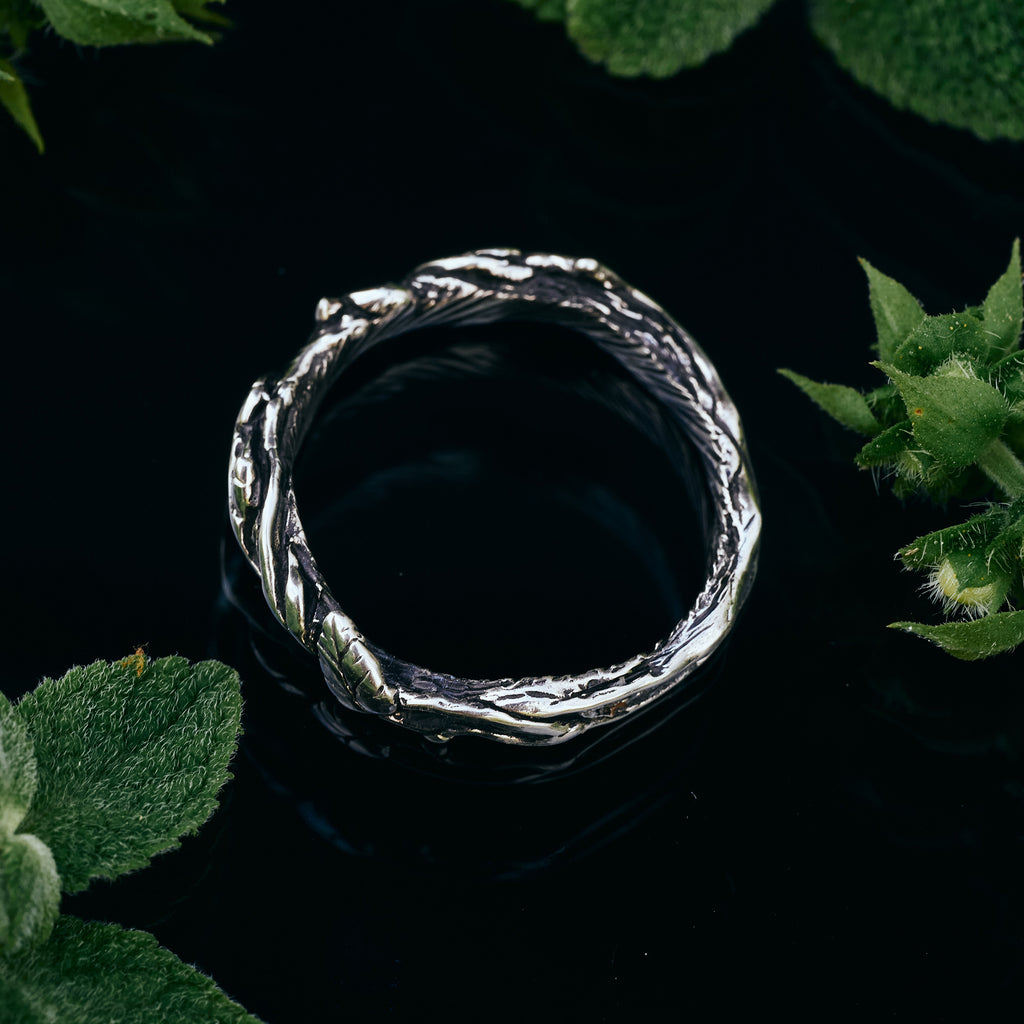 Sierra wedding band out of Sterling Silver