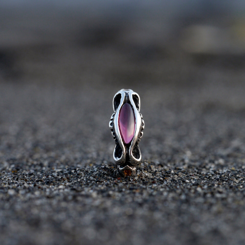 Sterling Silver Gothic Garnet Ring