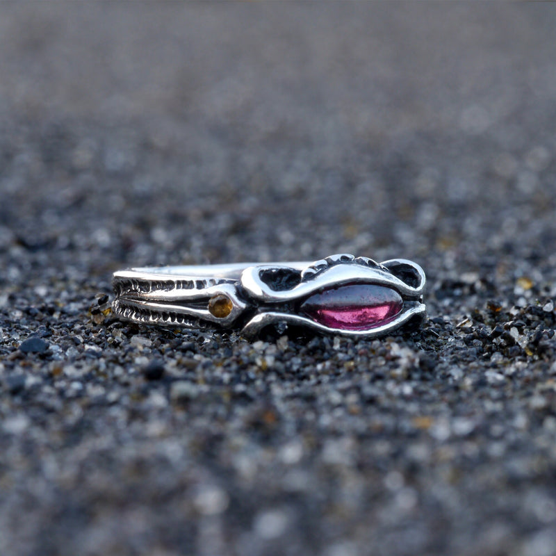 Silver Garnet Ring