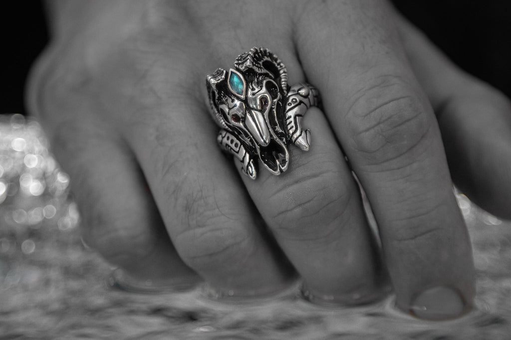 Gothic Metal Punk Ring Barong