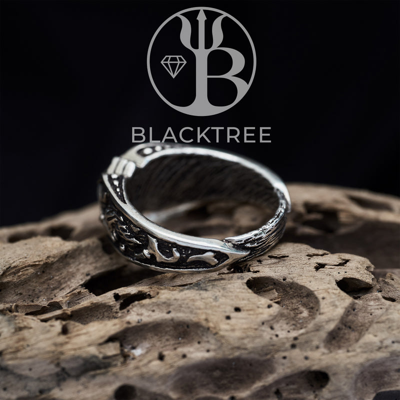 Handmade Moonstone engagement ring "Wolf"