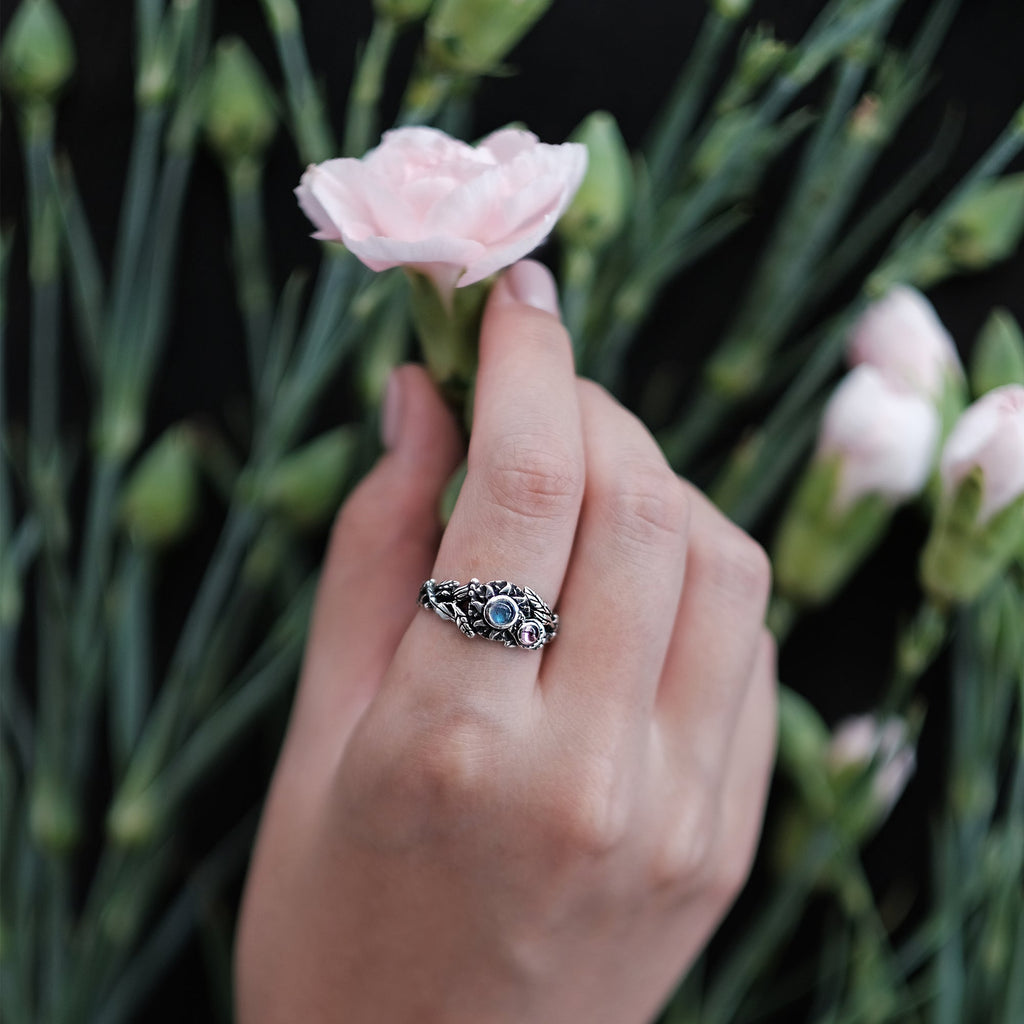 Multi stone ring "Galaxy" by BlackTreeLab