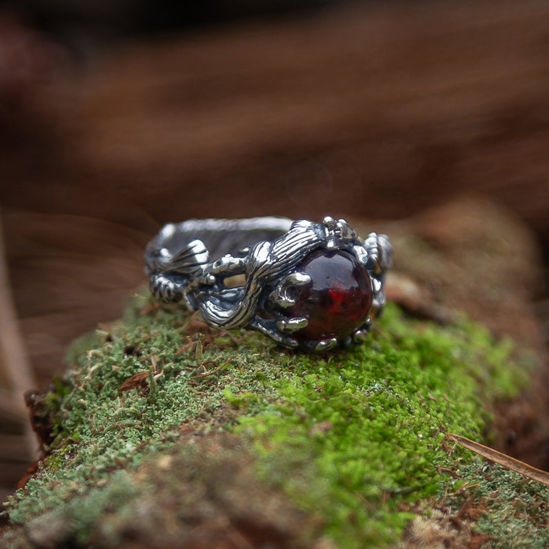 Carved Squirrel ring “ Meadow”