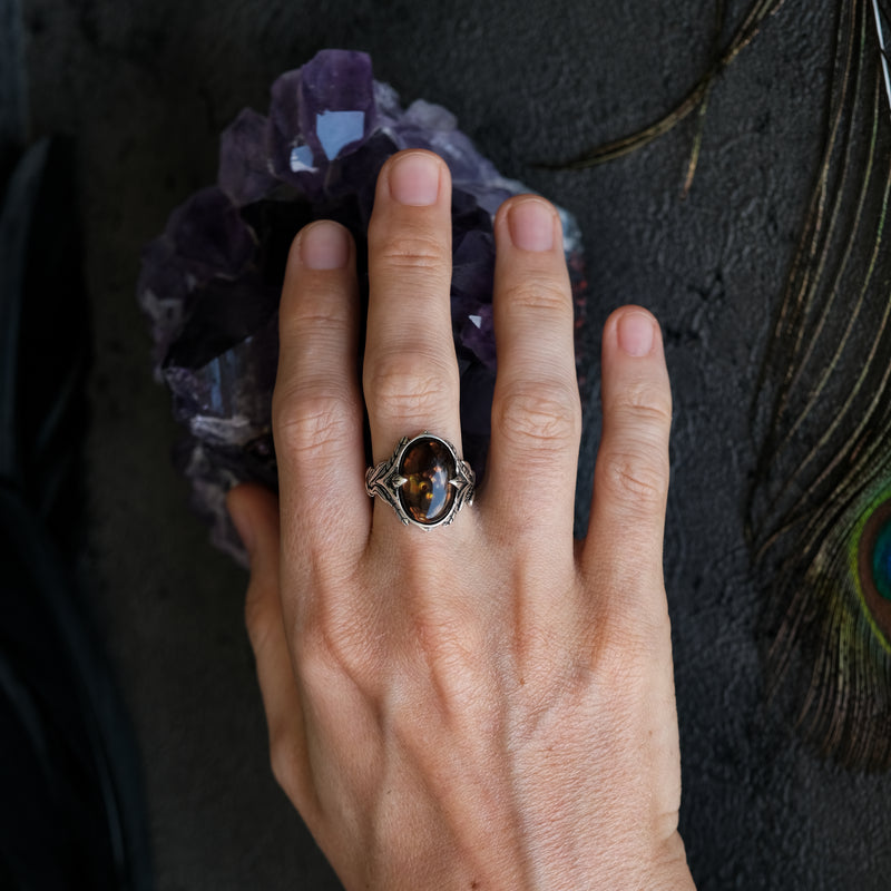 Sterling Silver Fire Agate Ring LORE