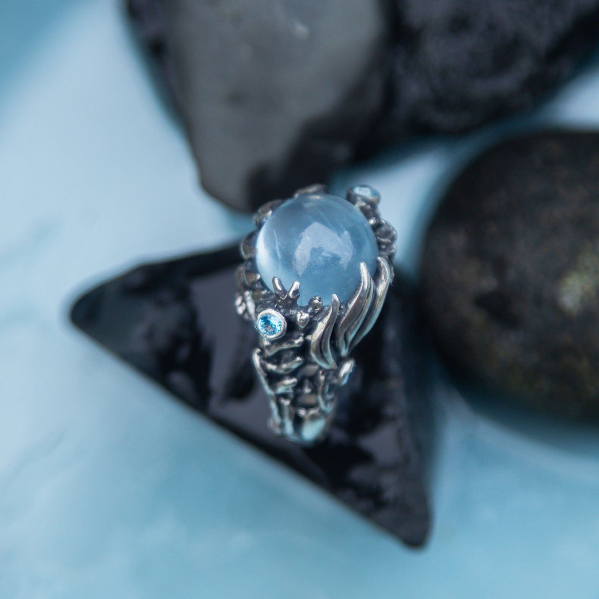 Sterling Silver Aquamarine Ring 