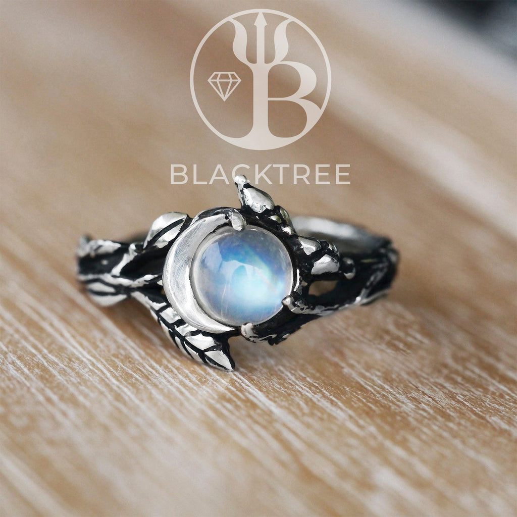 Moonstone Engagement rings set "Luna"
