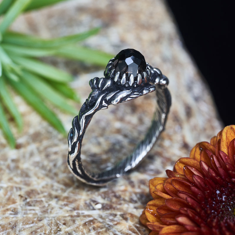 Smoky Topaz Ring "Gaia" by BlackTreeLab