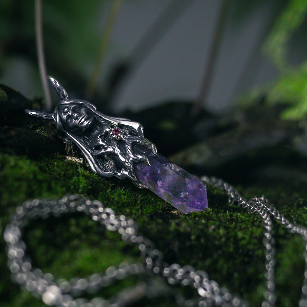 Amethyst Crystal Necklace Gaia