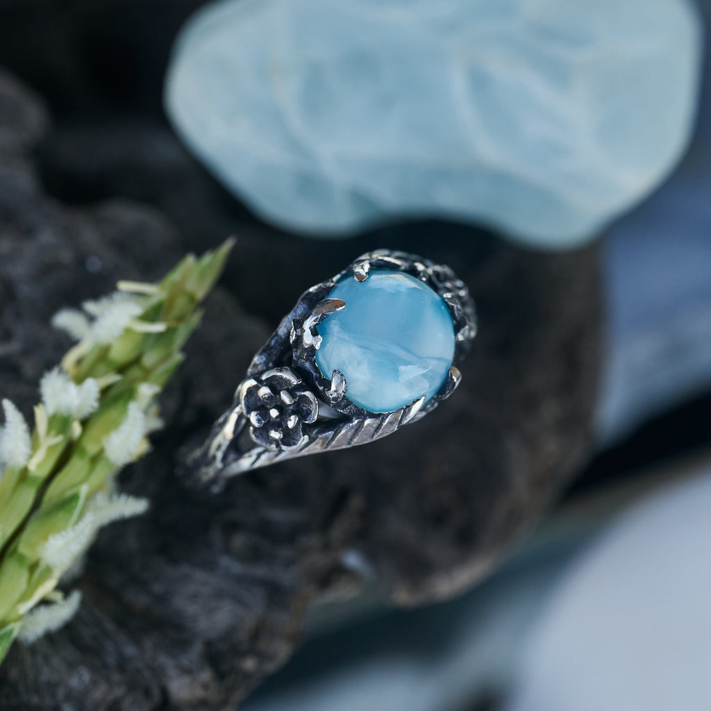 Larimar ring "Leda"