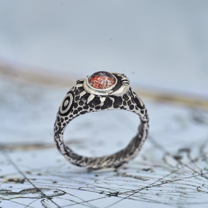 Celestial Sunstone ring "Skytale"