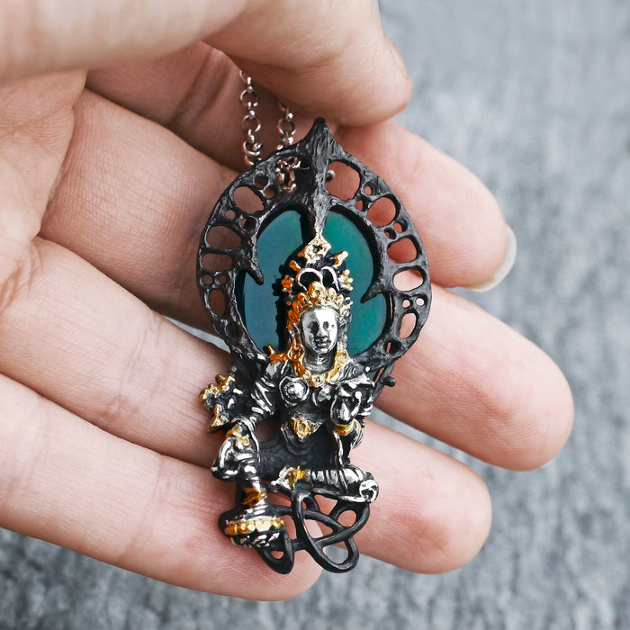 Buddhism pendant Green Tara