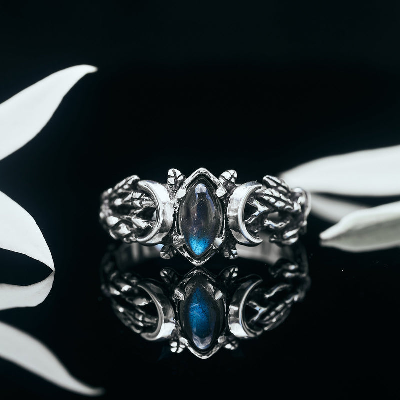 Triple Moon Labradorite ring "Mona" by BlackTreeLab