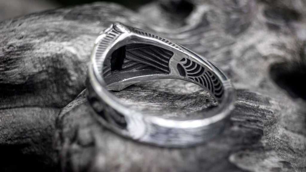 Boulder Fire Opal Ring "Egypt Tale" - blacktreelab