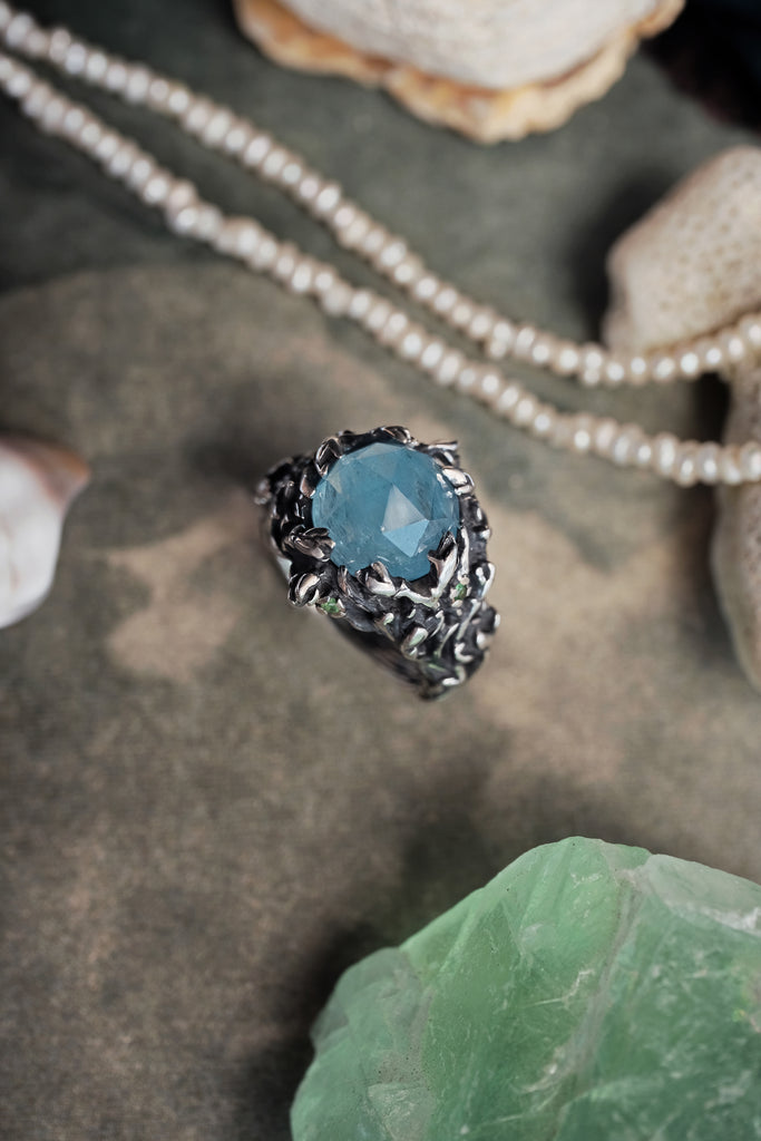 Silver ring with Aquamarine “Greece”