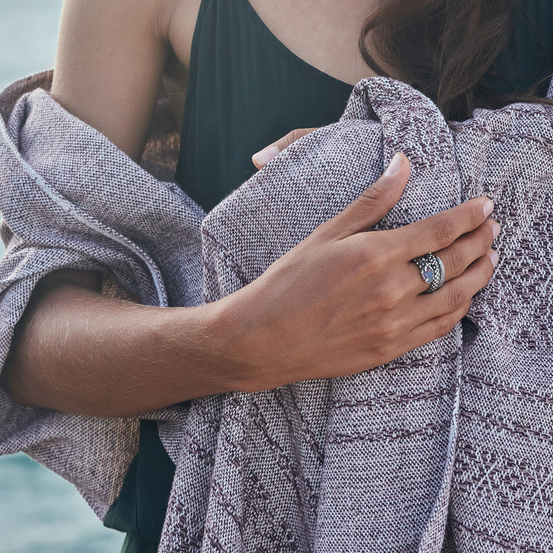 Boulder Fire Opal "Cosmosnake" snake ring