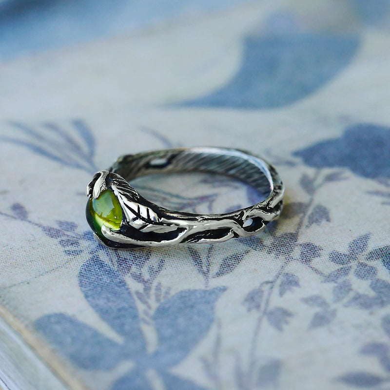 Sterling Silver ring with Peridot "Anais"