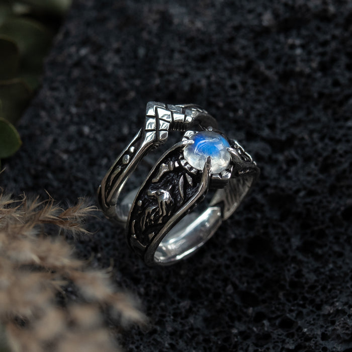 Engagement ring set “Wolf”  for women