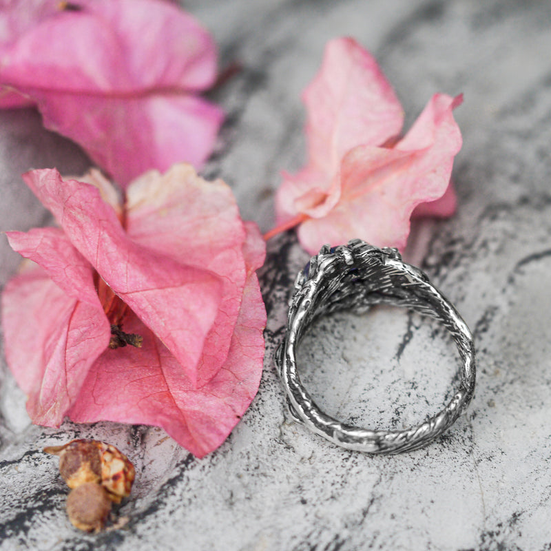 Sterling Silver Kyanite Ring "Indian Summer" - blacktreelab