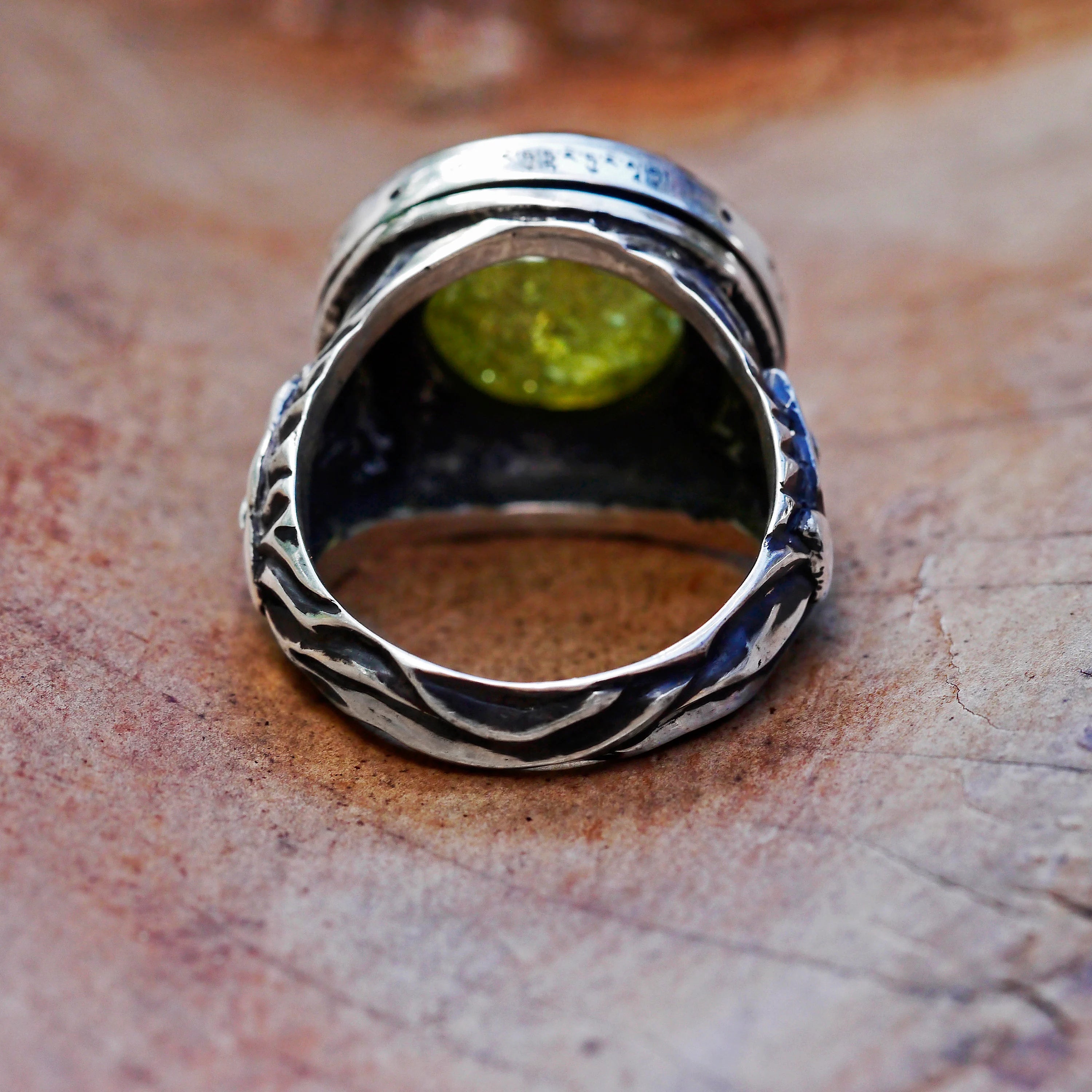 CUSTOM Tara Mantra Aquamarine Spinner ring