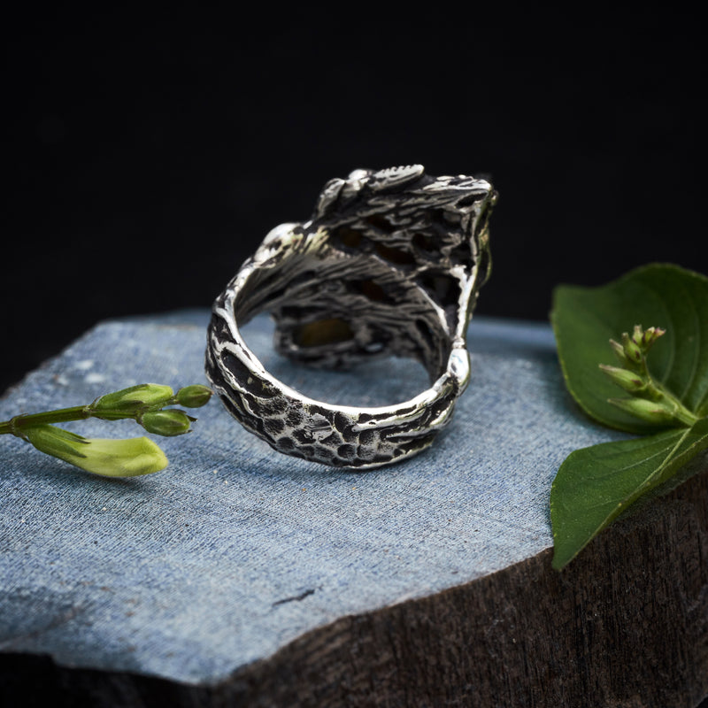 Labradorite ring - Statement ring