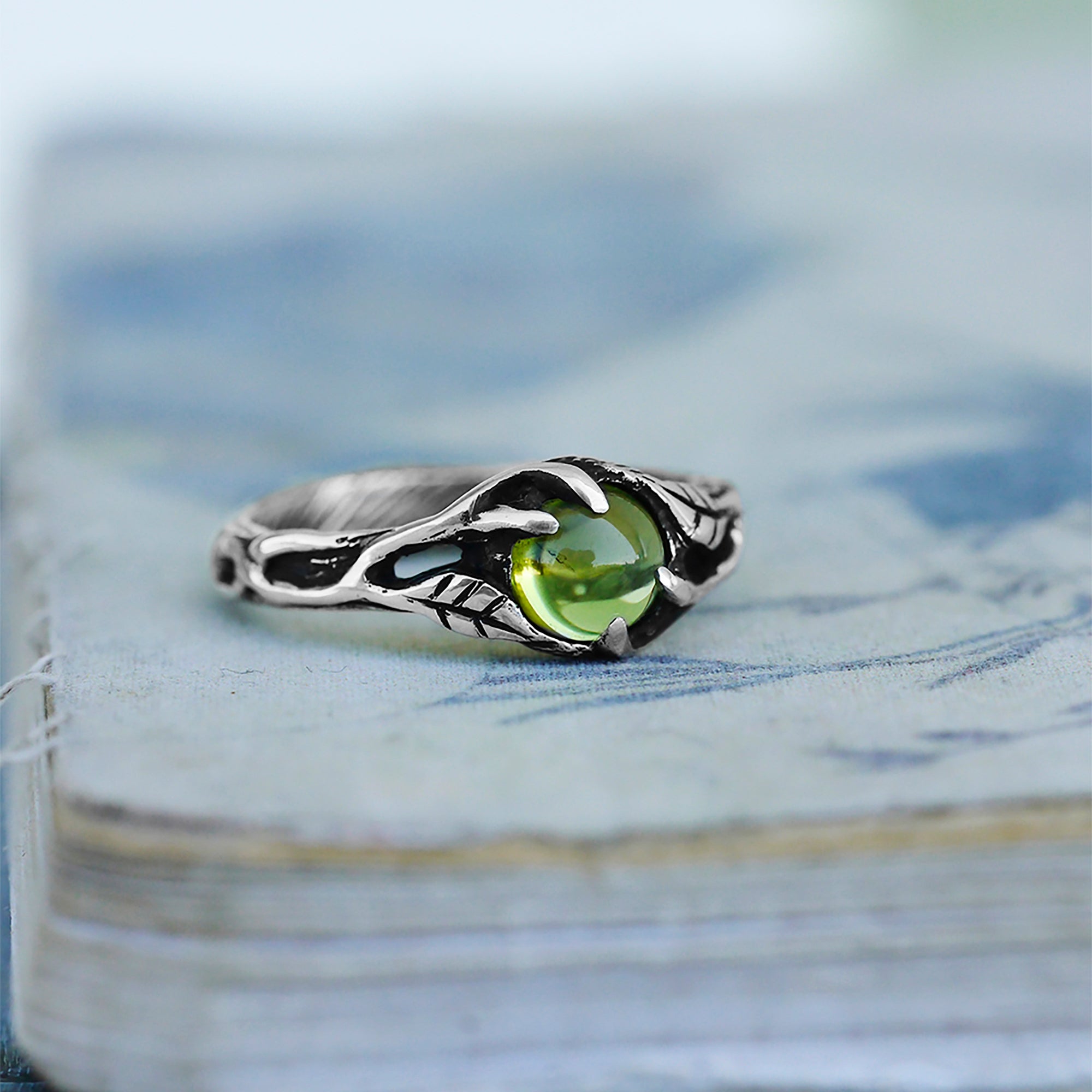 Peridot Sterling Silver Ring 