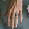 Sterling Silver Floral Moonstone Ring "Margot"