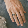 14K Solid Yellow Gold Blue Tourmaline Ring