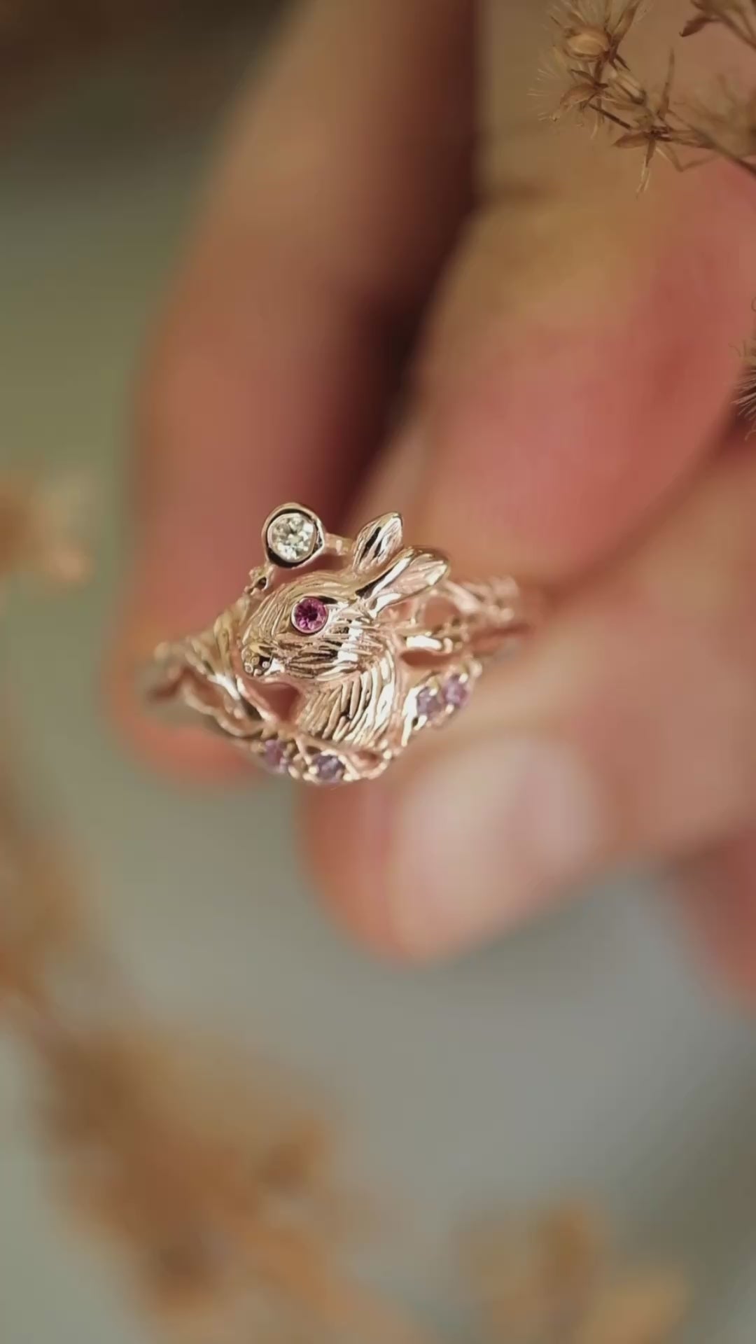 14K Fine Rose Gold Ring 