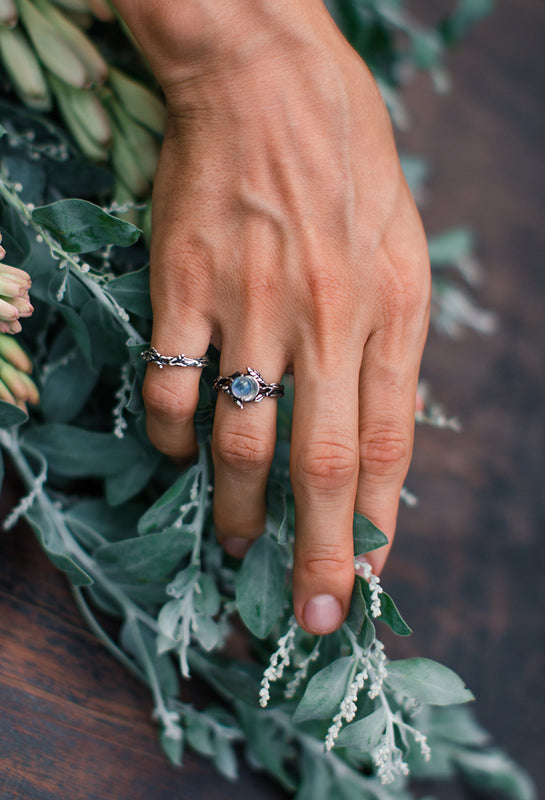 Moonstone engagement rings