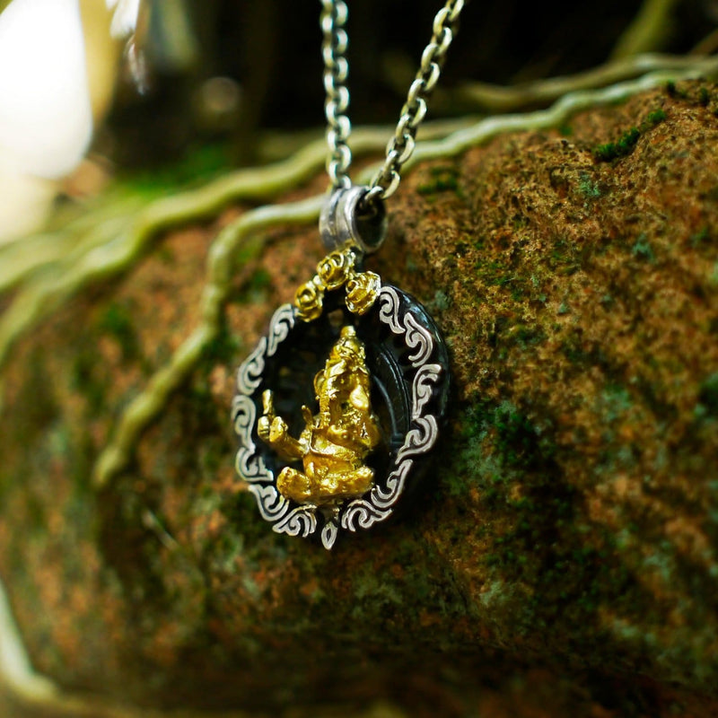 Sterling Silver Ganesh Pendant - blacktreelab
