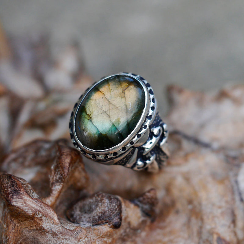 Sterling Silver Labradorite ring "Tibet" - blacktreelab