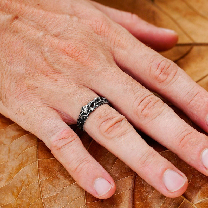 Sterling Silver men's band "Mio"