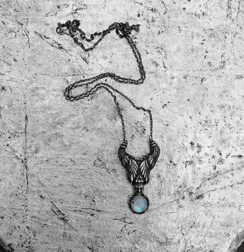 Sterling Silver Moonstone Pendant "Magnificent" - blacktreelab