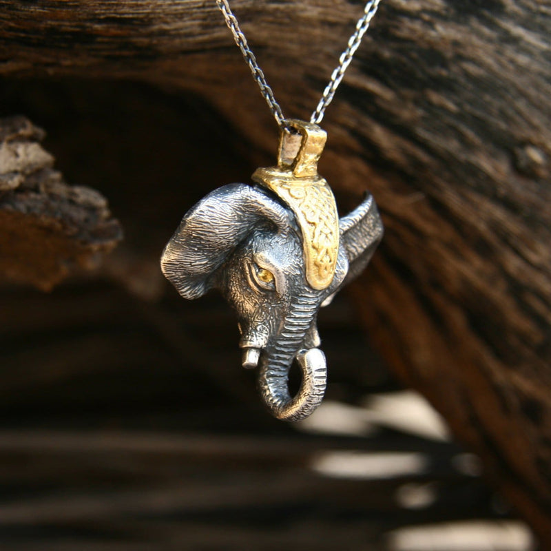 Sterling Silver Pendant "Lord Ganesh" - blacktreelab