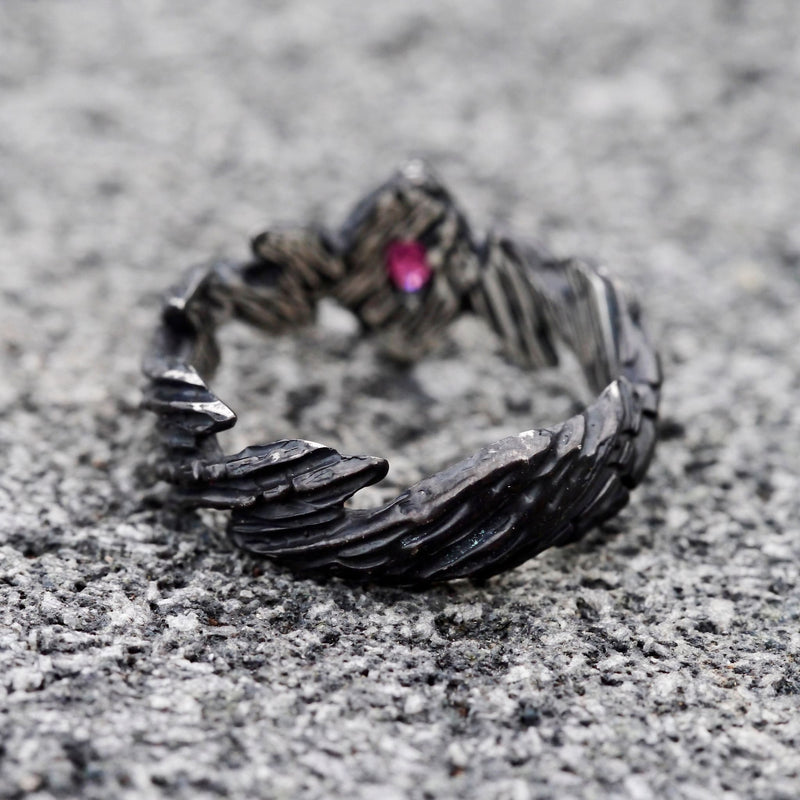 Sterling Silver Pink Tourmaline Ring "Aiko" - blacktreelab