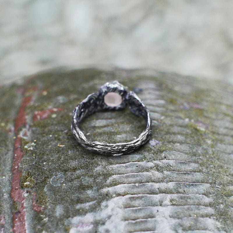 Sterling Silver Rose Quartz Ring 