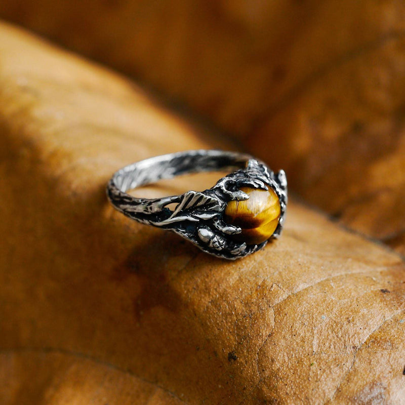 Sterling Silver Tiger's Eye Ring "Tori" - blacktreelab