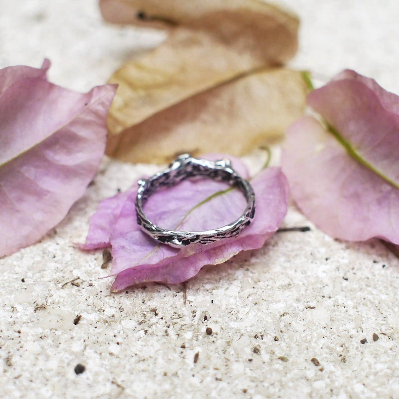 Sterling Silver Twig Band "Angel" - blacktreelab