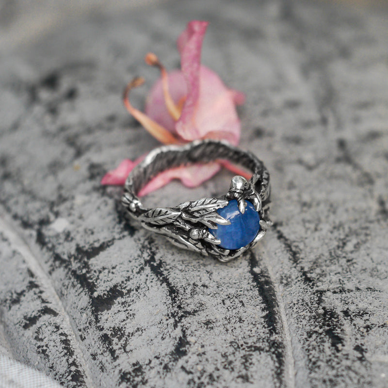 Sterling Silver Kyanite Ring "Indian Summer" - blacktreelab