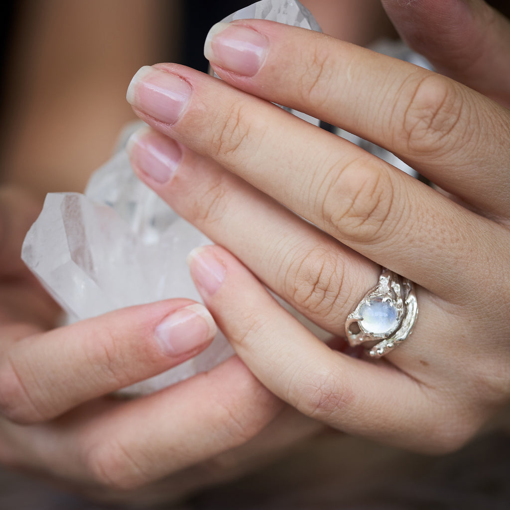 Moonstone ring set