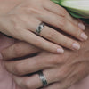 Green Tourmaline Wedding Ring Set Moss
