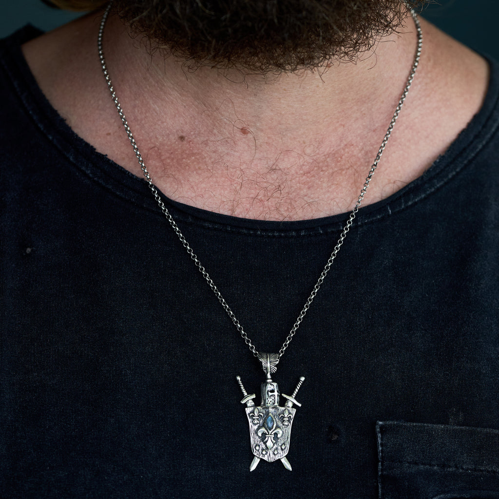 Sterling Silver pendant for men "Valor"