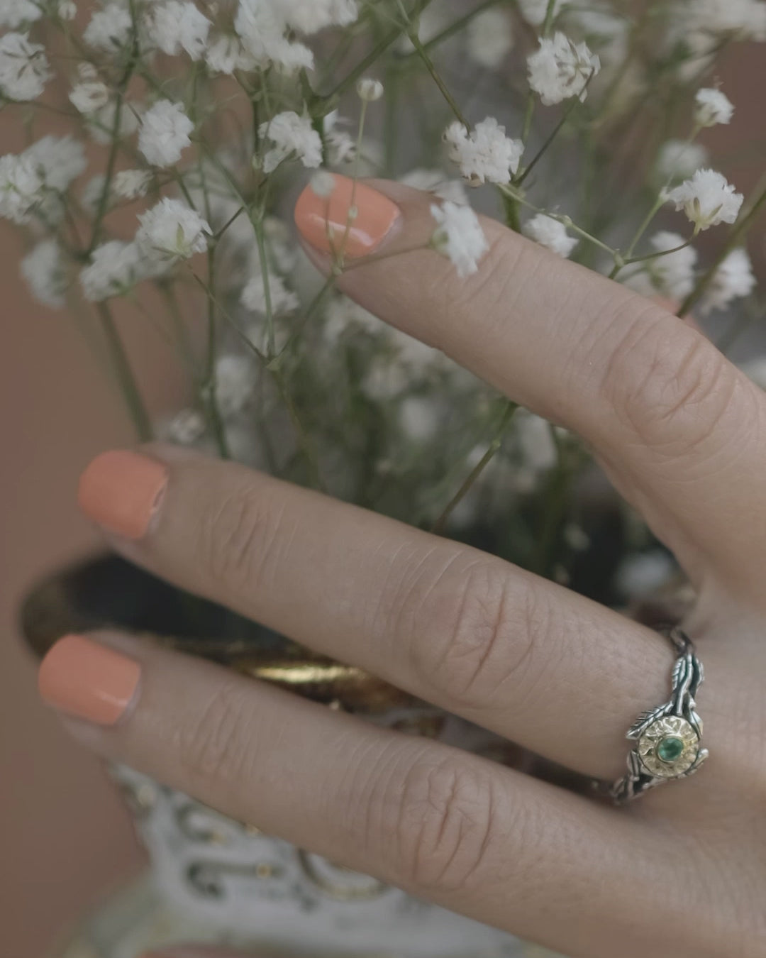 Emerald Engagement ring 