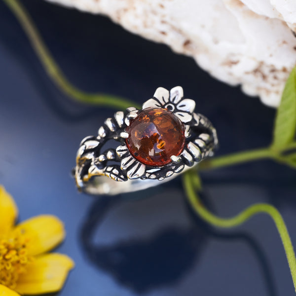 Amber Ring "Honeydew"