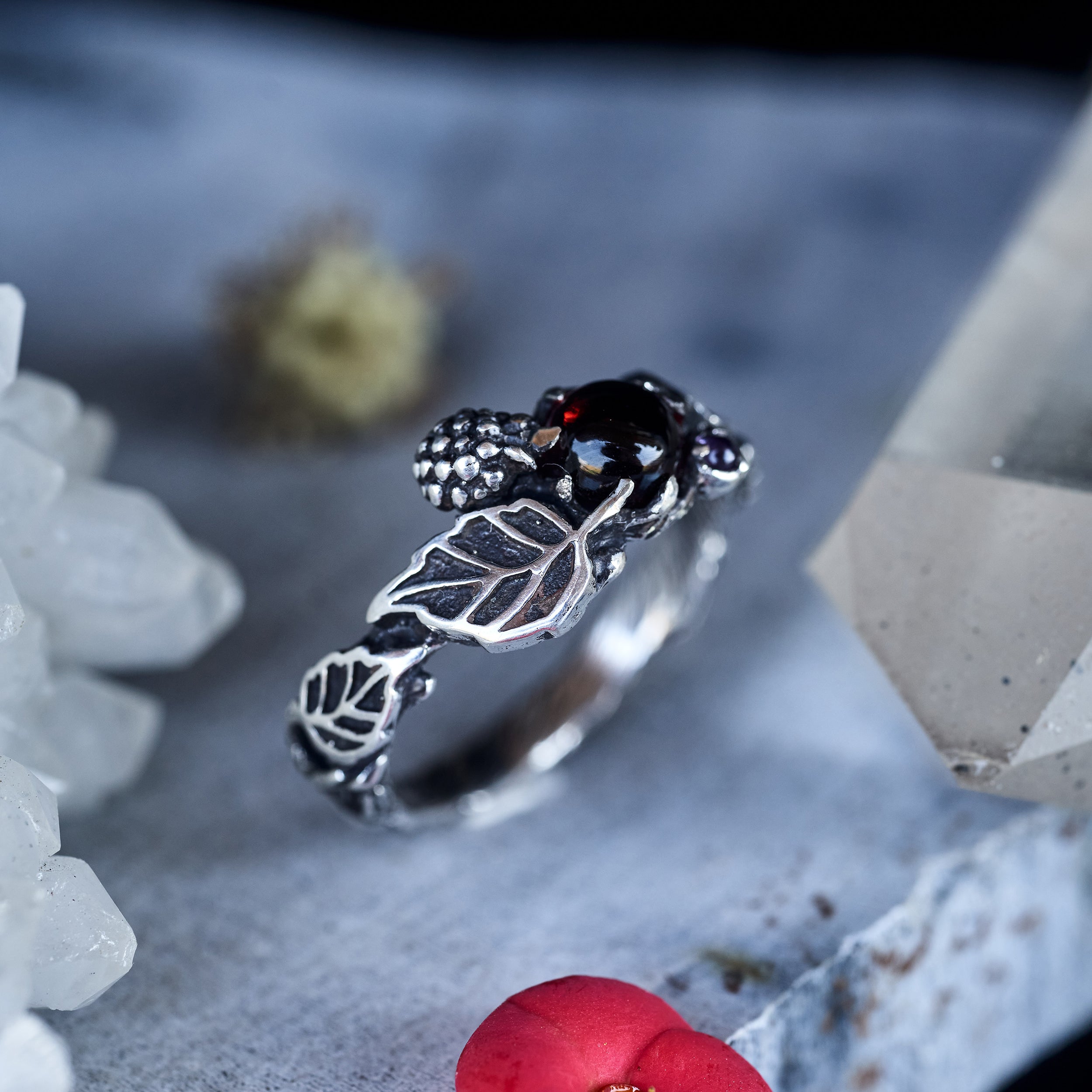 Amethyst and Garnet Ring