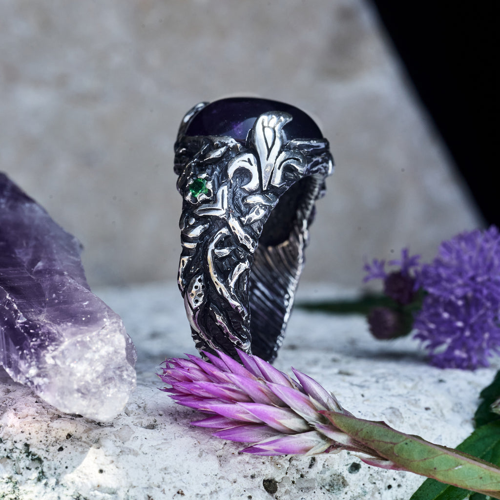Amethyst ring "Maeve" by BlackTreeLab
