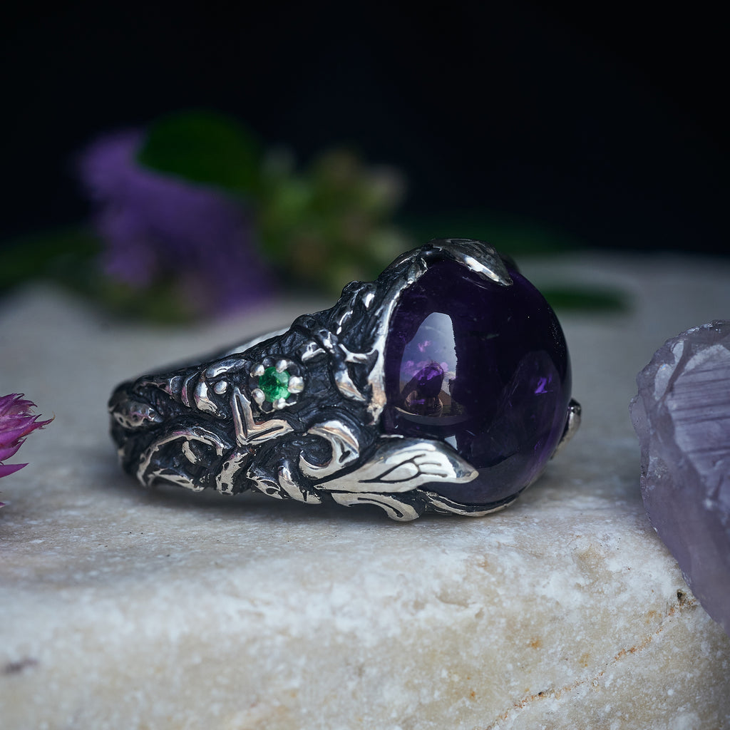Amethyst ring "Maeve" by BlackTreeLab