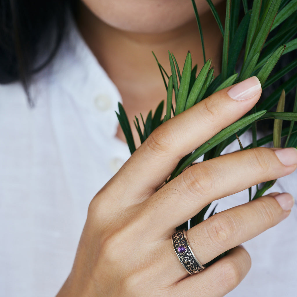 Ring for women with amethyst "Lilian"