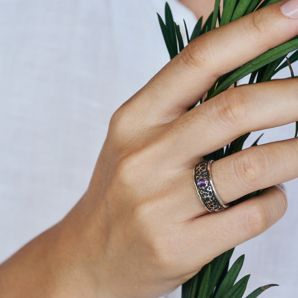 Ring for women with amethyst "Lilian"